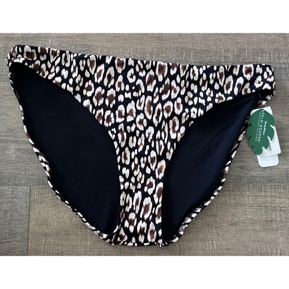 Tommy Bahama Other - Tommy Bahama Palm Modern Safari Cat Hipster Bikini Bottoms Leopard Print NWT L